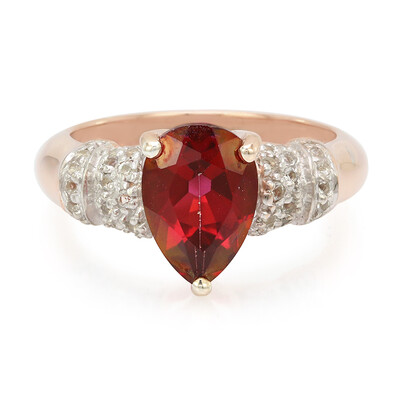 Bague en argent et Topaze Cerise