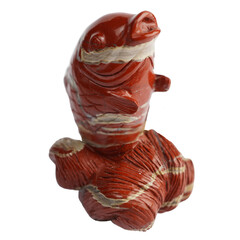 Figurine et Jaspe sanguin (Lapis Vitalis)