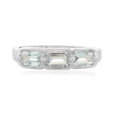 Bague en argent et Aigue-marine