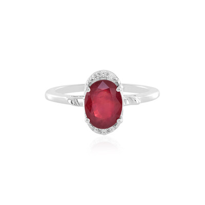 Bague en argent et Rubis de Madagascar