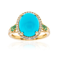 Bague en or et Turquoise Sleeping Beauty (CIRARI)