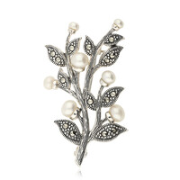 Broche en argent et Marcassite