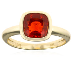 Bague en or et Opale de Feu du Mexique (CUSTODANA)