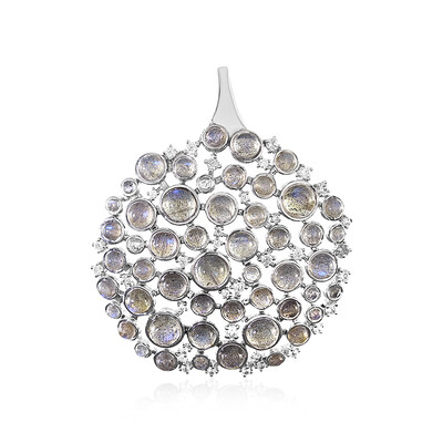 Pendentif en argent et Labradorite bleue de Maniry (KM by Juwelo)