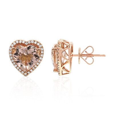 Boucles d'oreilles en or et Morganite AAA (CIRARI)
