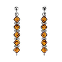 Boucles d'oreilles en argent et Ambre baltique