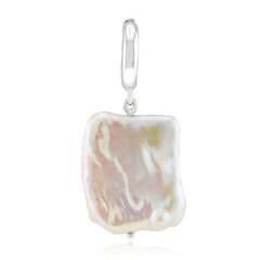 Pendentif en argent et Perle blanche de culture d'eau douce (TPC)