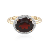 Bague en or et Grenat du Mozambique
