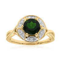 Bague en or et Diopside de Russie