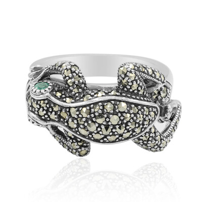 Bague en argent et Emeraude