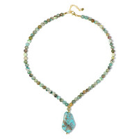 Collier en argent et Turquoise de Morenci (Riya)