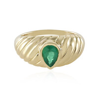 Bague en or et Emeraude de Zambie AAA (de Melo)