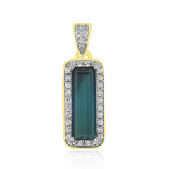 Pendentif en or et Indicolite du Brésil