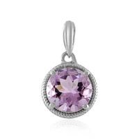 Pendentif en argent et Améthyste Rose de France