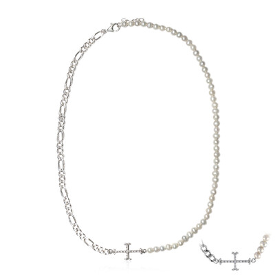 Collier en argent et Perle de culture d'eau douce (TPC)