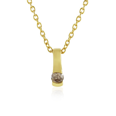 Collier en argent et Diamant champagne I4
