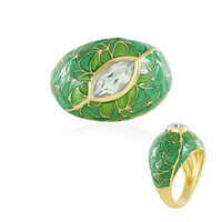 Bague en argent et Améthyste verte (Adela Silber)