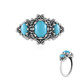 Bague en argent et Turquoise Sleeping Beauty (Desert Chic)