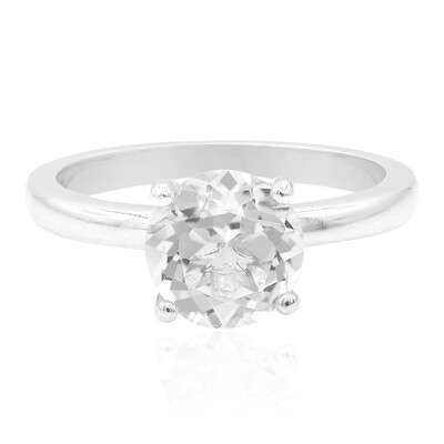 Bague en argent et Topaze blanche