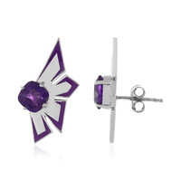 Boucles d'oreilles en argent et Améthyste
