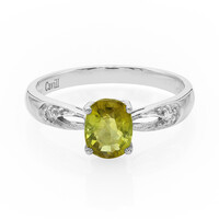 Bague en argent et Tourmaline cuprifère