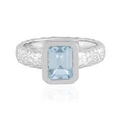 Bague en argent et Topaze bleu ciel
