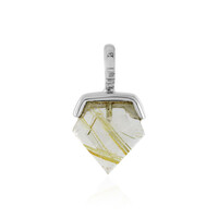 Pendentif en argent et Quartz rutile (Cheveux de Vénus)