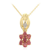 Collier en or et Saphir Padparadscha non chauffé (AMAYANI)
