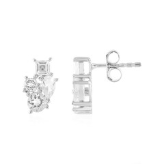Boucles d'oreilles en argent et Topaze blanche