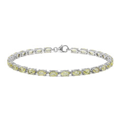 Bracelet en argent et Citrine jaune citron