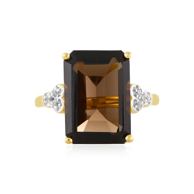 Bague en argent et Quartz fumé