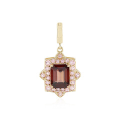 Pendentif en or et Zircon acajou