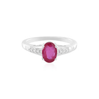 Bague en argent et Rubis de Madagascar