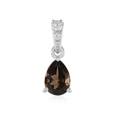 Pendentif en argent et Quartz fumé