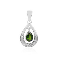Pendentif en argent et Diopside de Russie