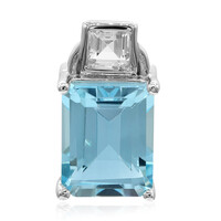 Pendentif en argent et Topaze bleu ciel