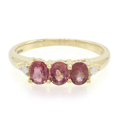 Bague en or et Saphir Padparadscha non chauffé