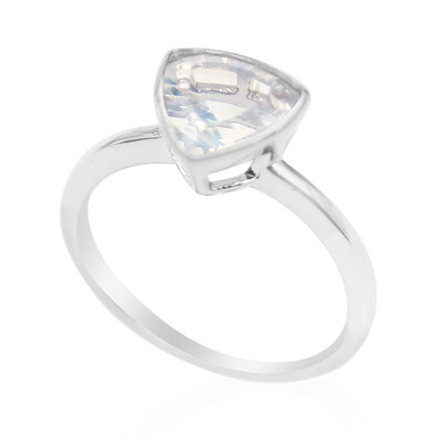 Bague en argent et Quartz bleu lunaire