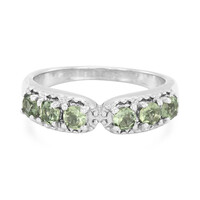 Bague en argent et Apatite de Russie