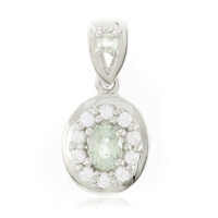 Pendentif en argent et Tourmaline cuprifère