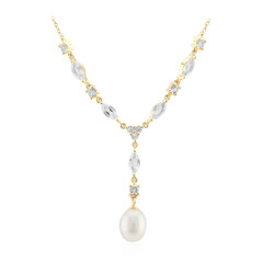 Collier en argent et Perle blanche de culture d'eau douce