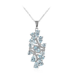 Collier en argent et Topaze bleu ciel