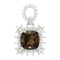 Pendentif en argent et Quartz fumé