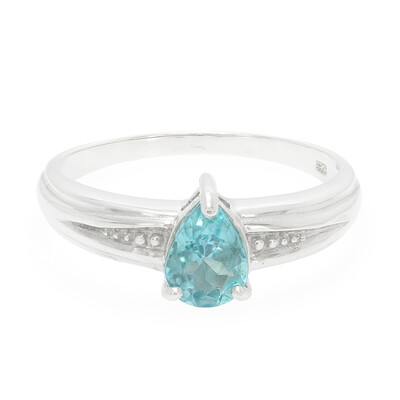 Bague en argent et Apatite bleue