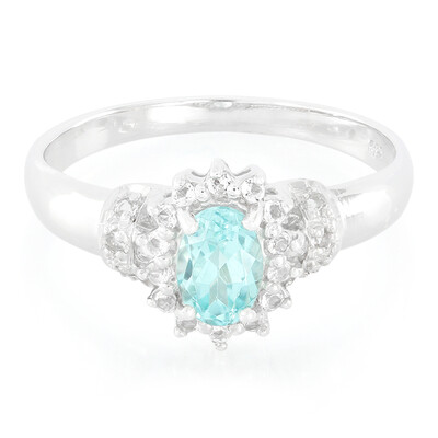 Bague en argent et Apatite bleue
