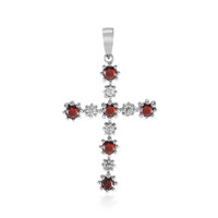 Pendentif en argent et Grenat du Mozambique