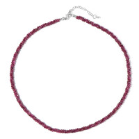 Collier en argent et Rubis du Mozambique