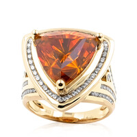 Bague en or et Sphalérite (de Melo)