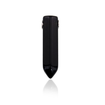 Pendentif en argent et Obsidienne (MONOSONO COLLECTION)