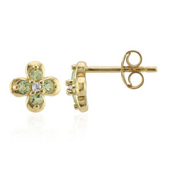 Boucles d'oreilles en argent et Péridot de Birmanie